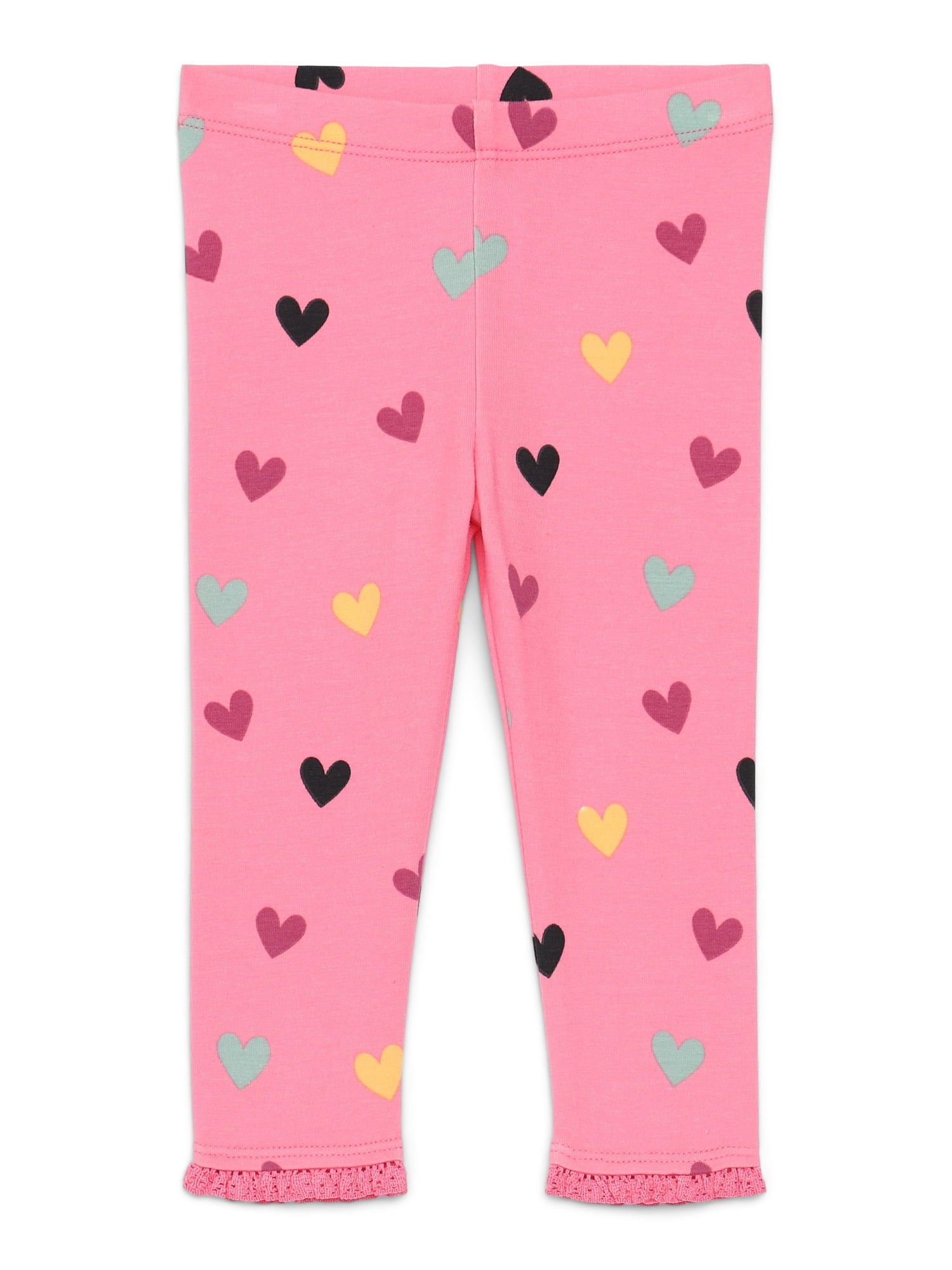 Garanimals Baby Girls Print Jersey Leggings with Lettuce-Edge Hem, Sizes 0M-24M