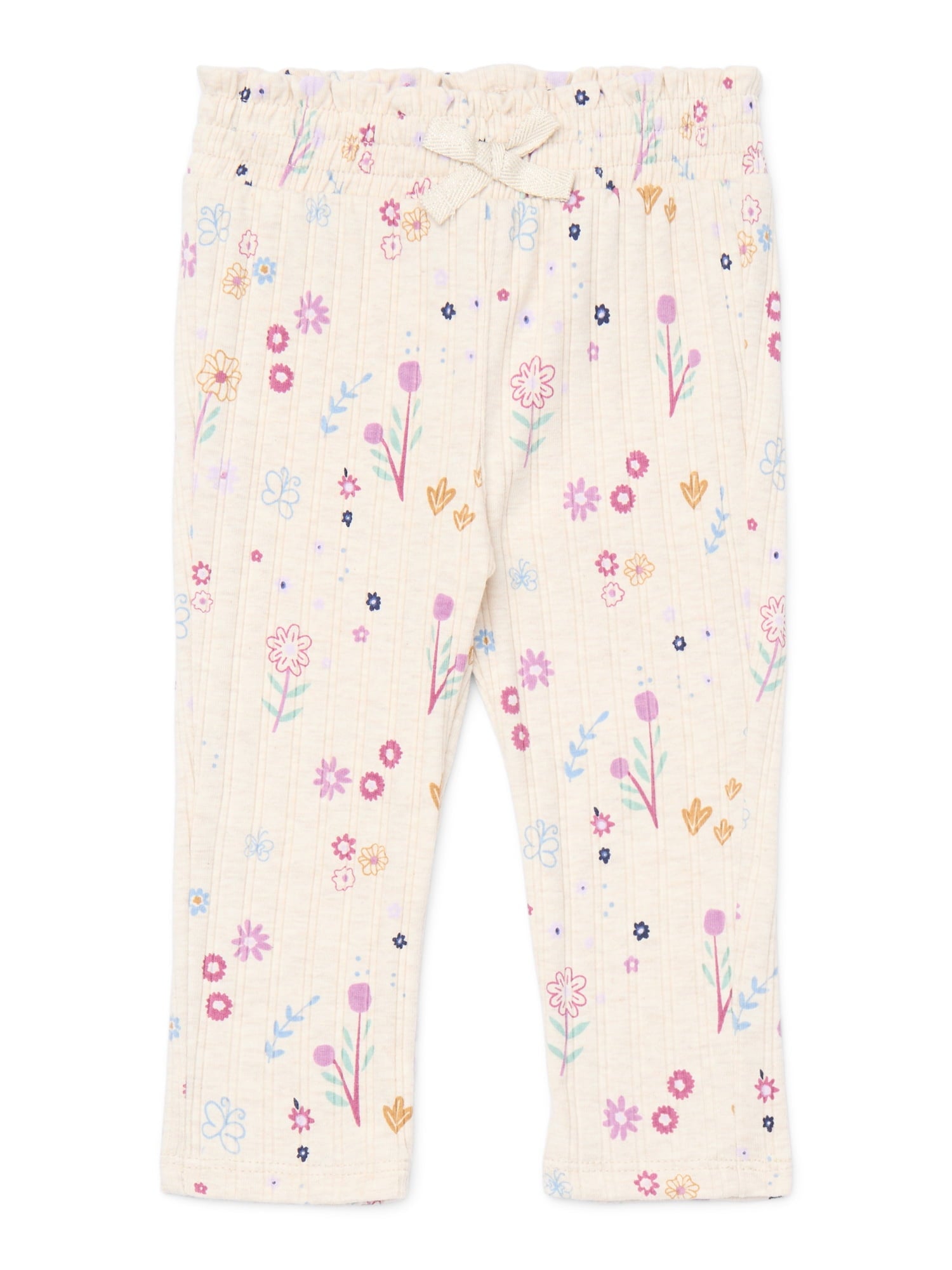 Garanimals Baby Girls Print Jersey Leggings with Lettuce-Edge Hem, Sizes 0M-24M