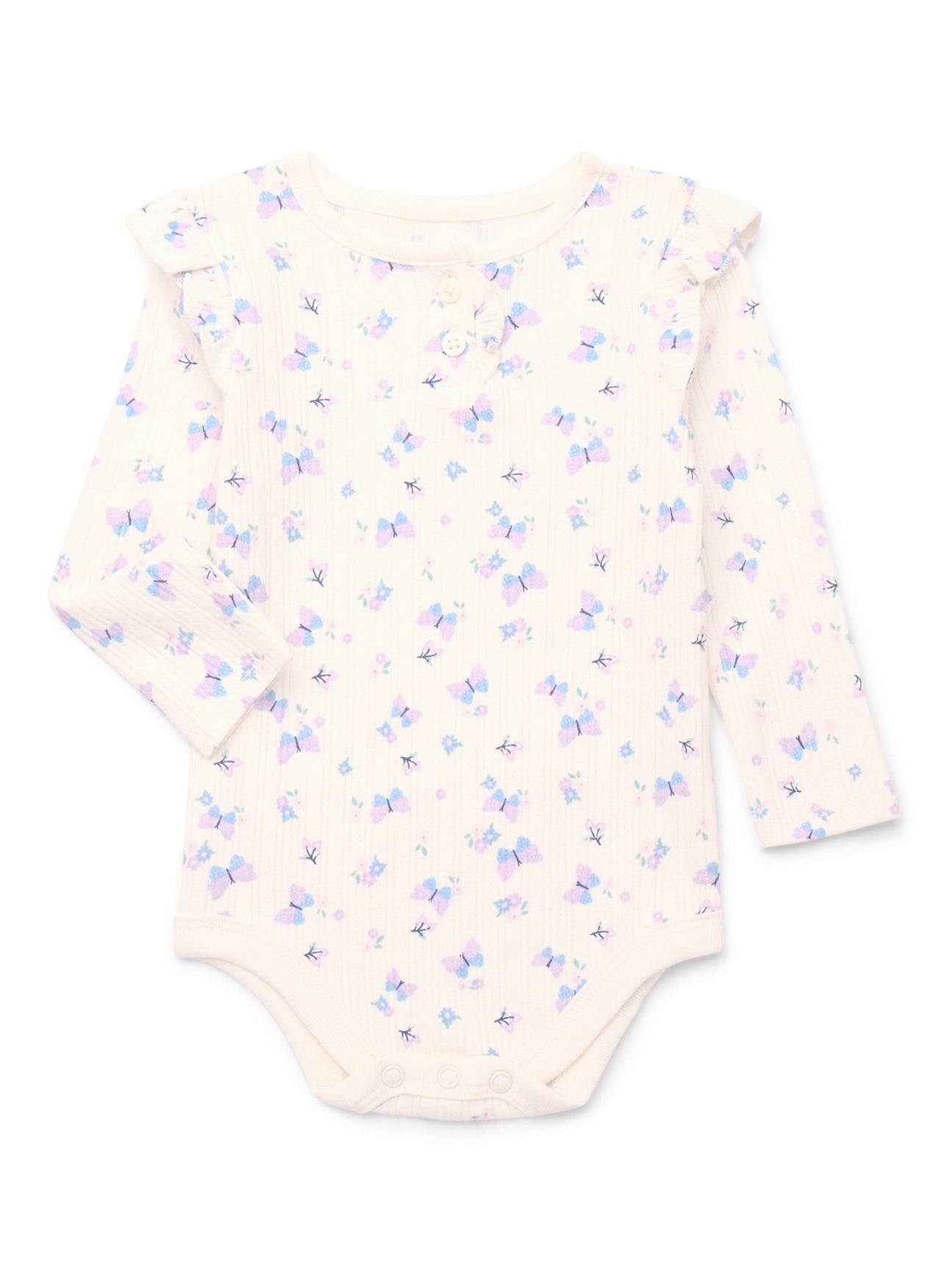 Garanimals Baby Boy Slub Graphic Bodysuit with Long Sleeves, Sizes 0M-24M