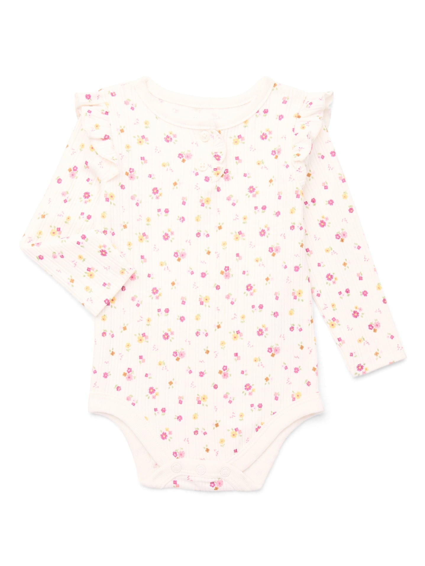 Garanimals Baby Boy Slub Graphic Bodysuit with Long Sleeves, Sizes 0M-24M