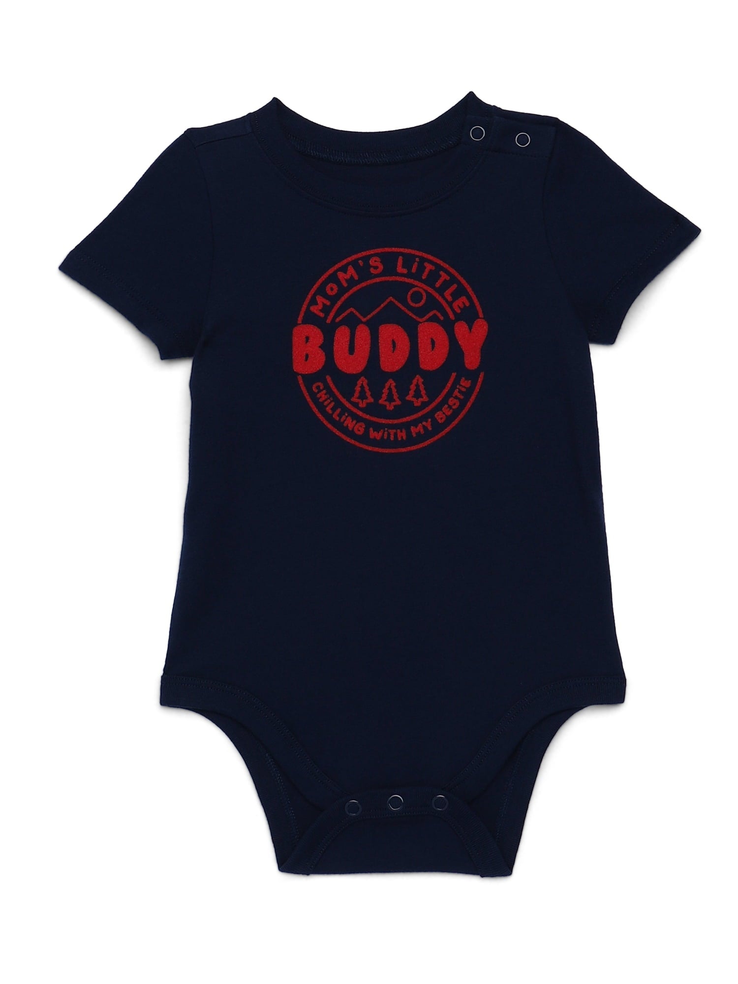 Garanimals Baby Girl Cotton Lap-Shoulder Short-Sleeve Bodysuits, 4-Pack, 0–24M