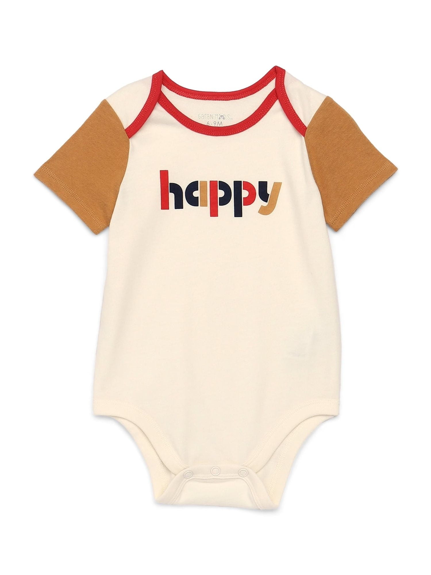 Garanimals Baby Girl Cotton Lap-Shoulder Short-Sleeve Bodysuits, 4-Pack, 0–24M