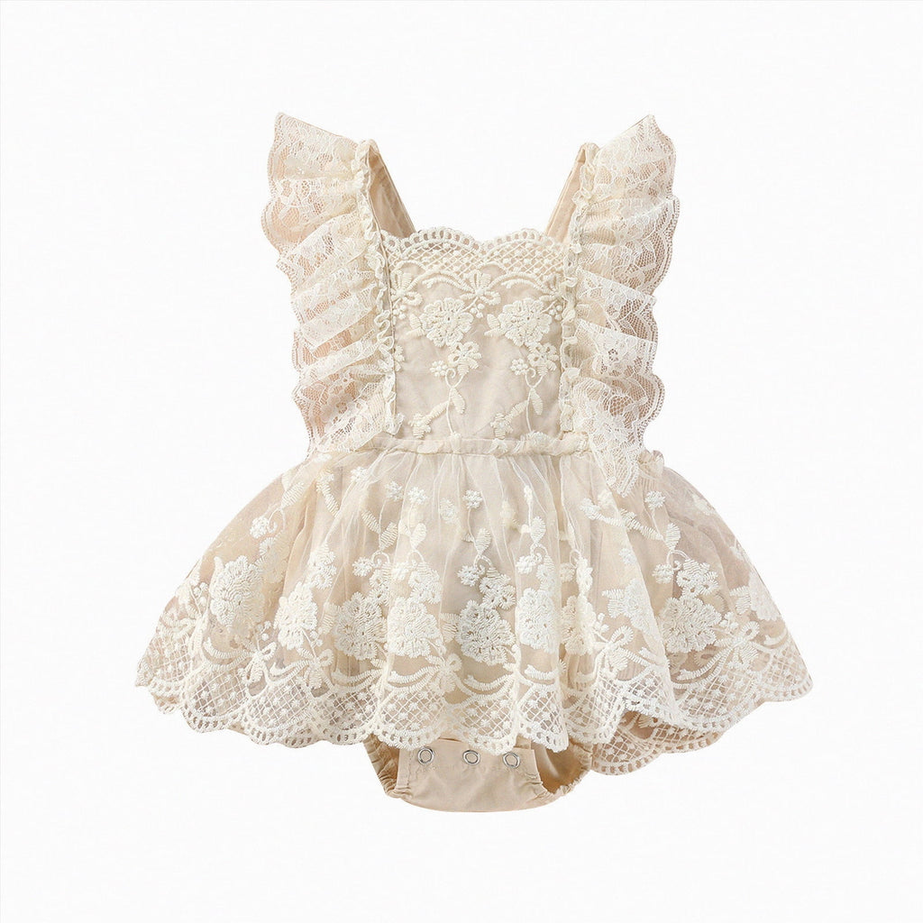 TOWED22 Baby Boy Girl First Birthday Outfit Sleeveless Sweet One Print Romper Bodysuit Cute 1st Cake Smash Outfit Khaki,3-6 M