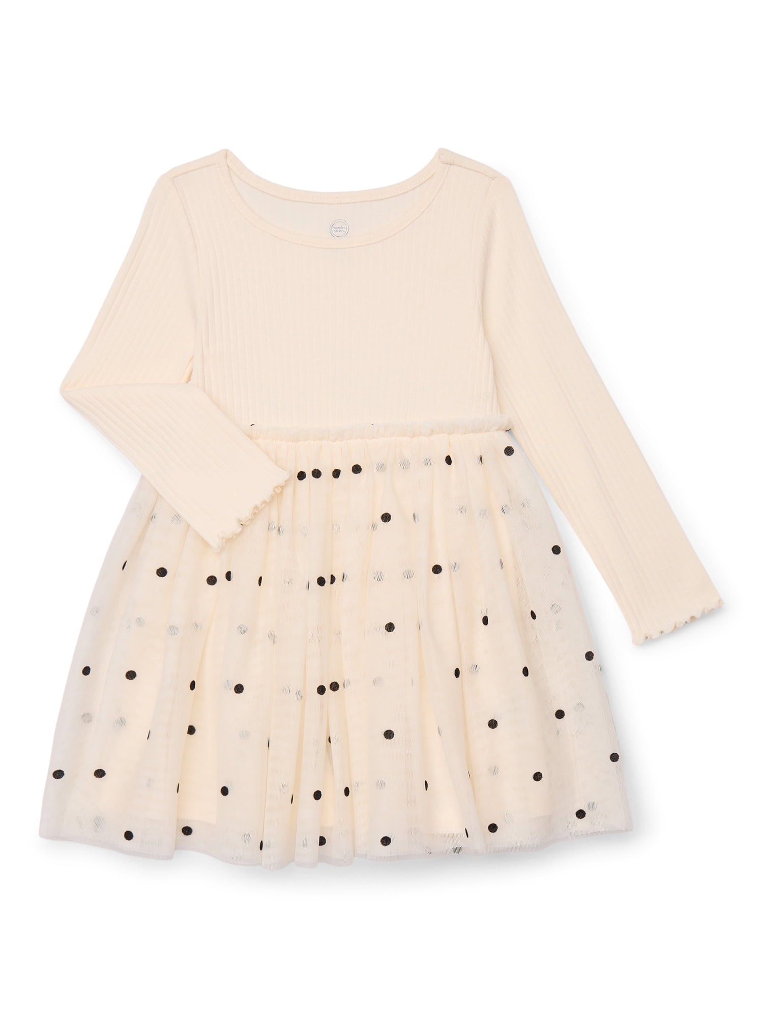 Wonder Nation Toddler Girls Tutu Dress with Long Sleeves, Sizes 12M-5T