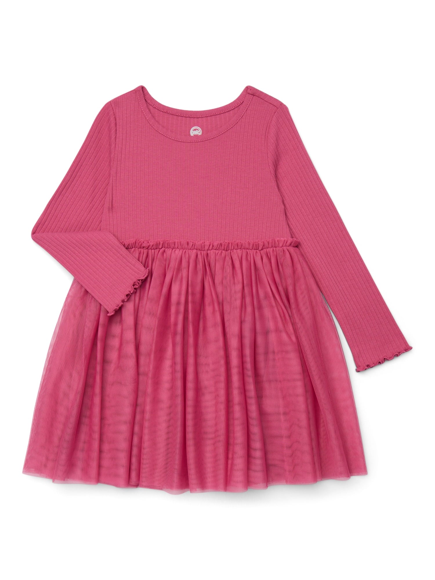 Wonder Nation Toddler Girls Tutu Dress with Long Sleeves, Sizes 12M-5T