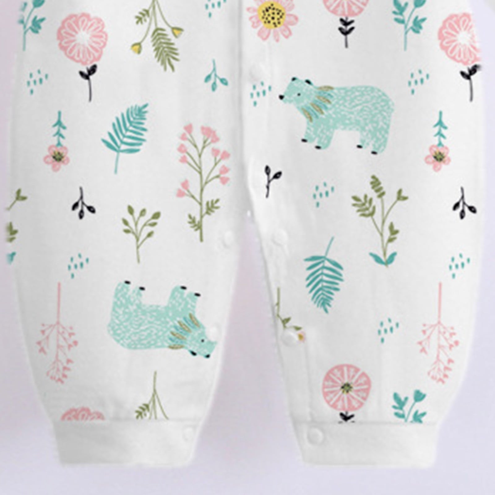 Bovxnpu Baby Girl Bodysuit, Infant Baby Cotton Bodysuits, Child Printing Newborn Button-Neck Long Sleeved Long Rompers 0-3 Months