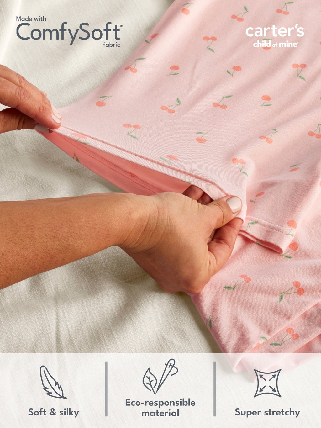 Carter's Child of Mine Baby ComfySoft Sleep N' Play, 2-Piece Sizes Preemie-6/9 Months