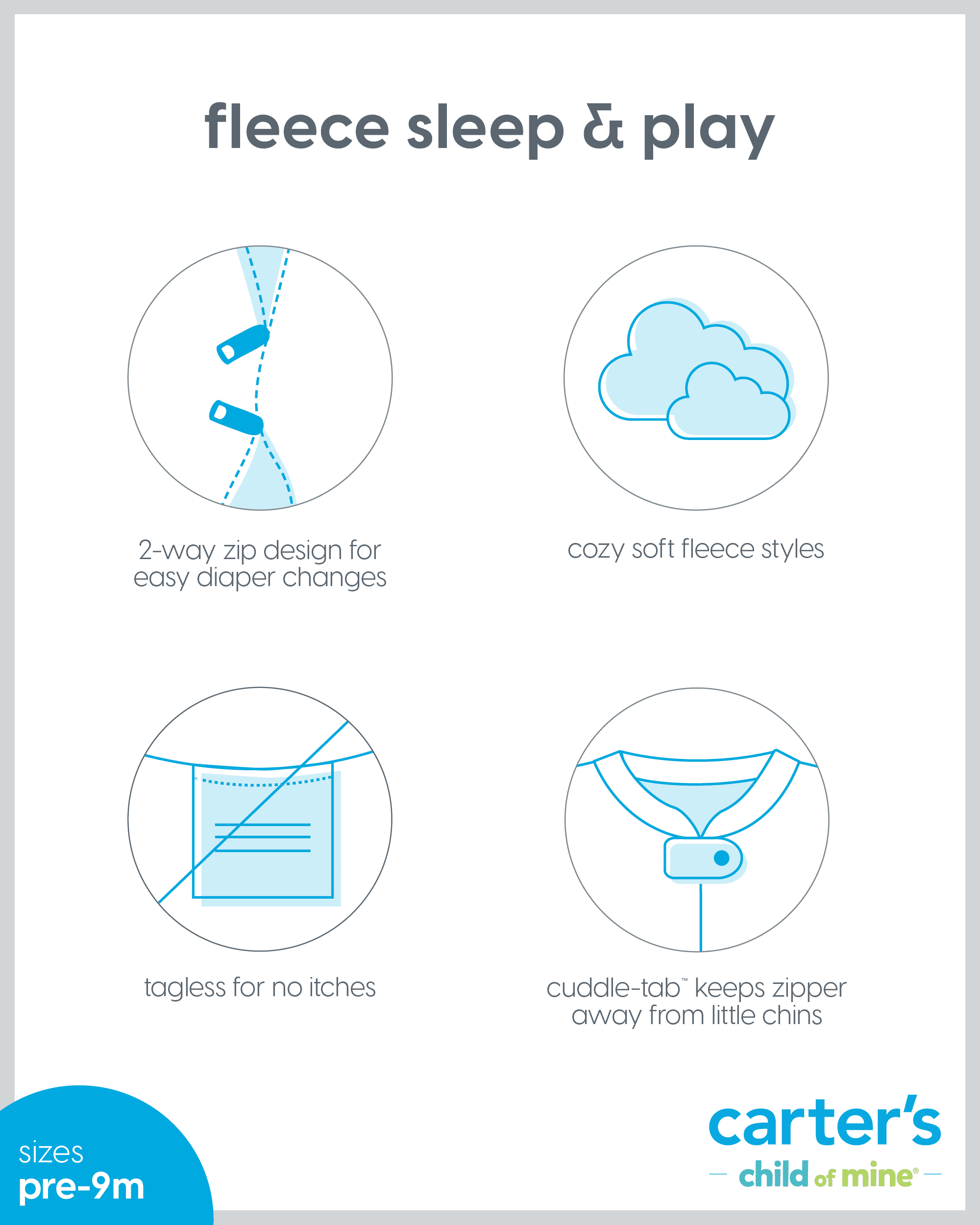 Carter's Child of Mine Baby Sleep 'N Play, Sizes Preemie-6/9 Months