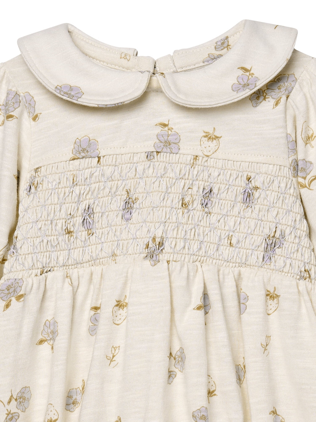 Modern Moments by Gerber Baby Girl Smocked Long Sleeve Bubble Romper, Sizes 0/3 Months - 24 Months